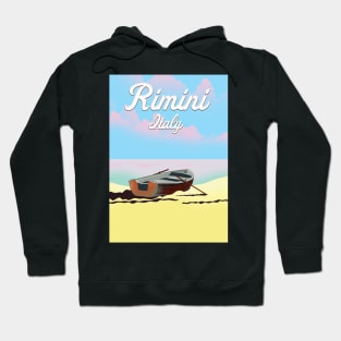 Rimini Italy beach travel poster Hoodie